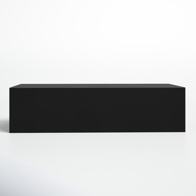 Black Steel Minimalist Rectangular Coffee Table