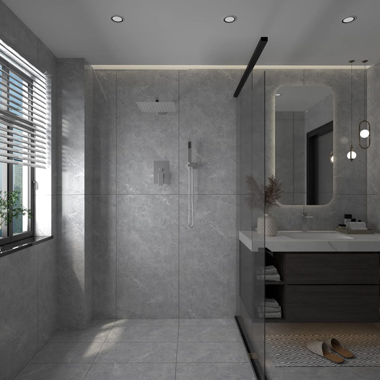 Brushed Nickel 10-Inch Wall Mounted Rain Shower System