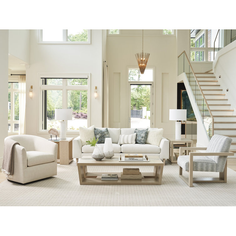 Taupe Polyester Blend Swivel Barrel Chair