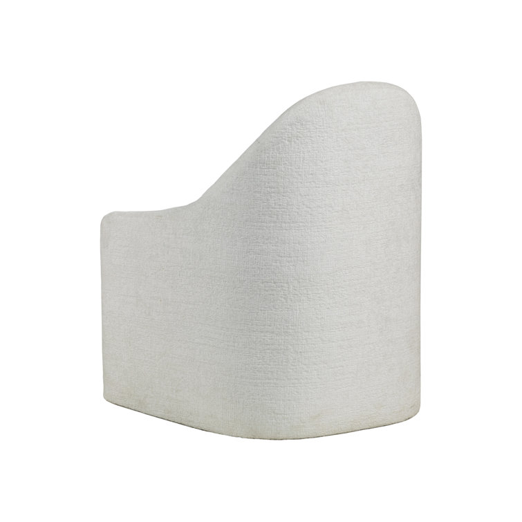 Cream Upholstered Low-Back Parsons Side Chair