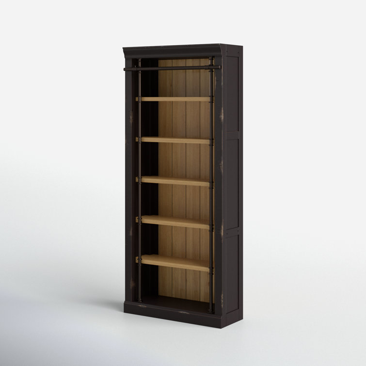 Toulouse Aged Ebony and Warm Honey Adjustable Bookcase
