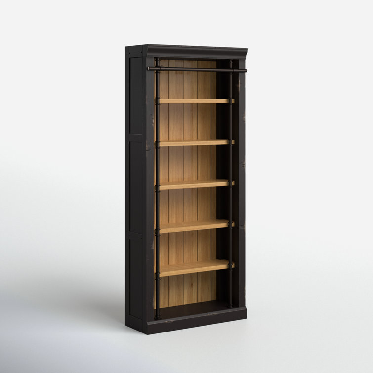 Toulouse Aged Ebony and Warm Honey Adjustable Bookcase