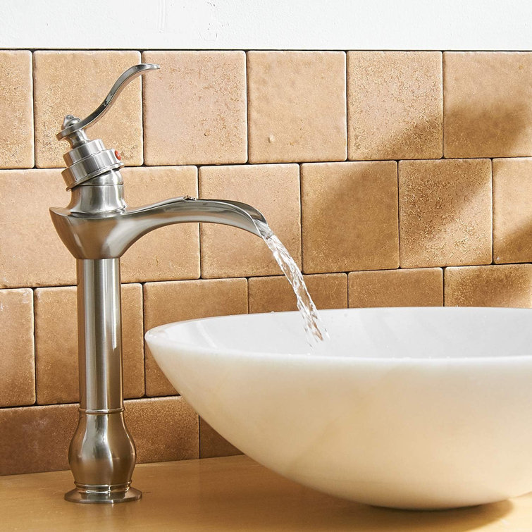 Brushed Nickel Single-Handle Vessel Sink Faucet