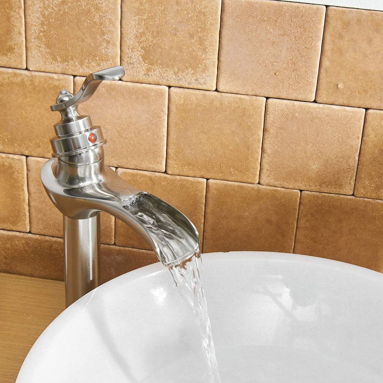 Brushed Nickel Single-Handle Vessel Sink Faucet