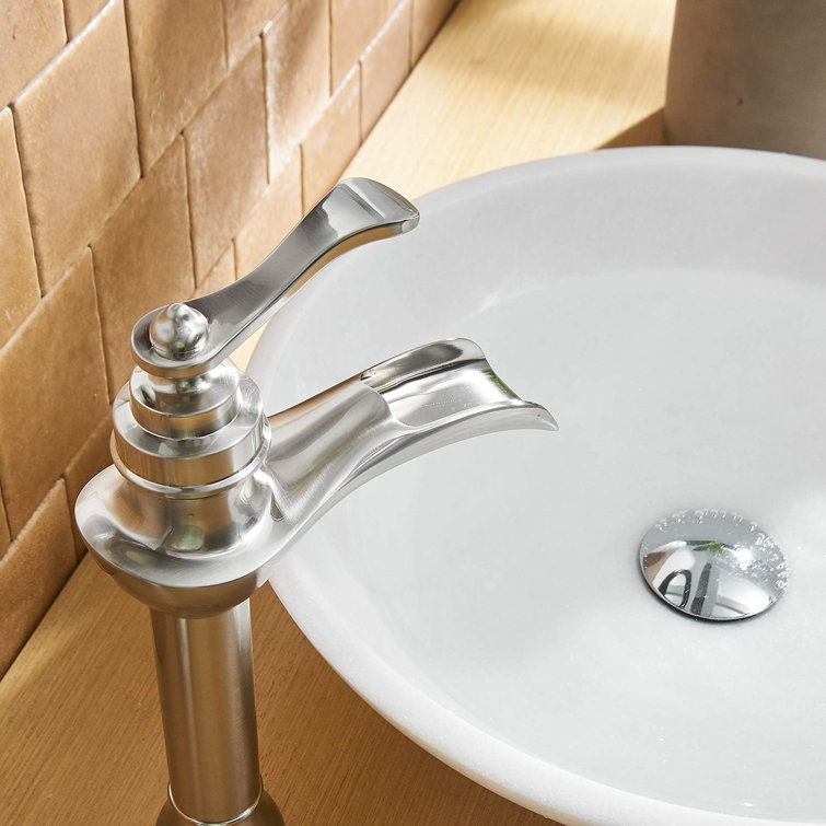 Brushed Nickel Single-Handle Vessel Sink Faucet