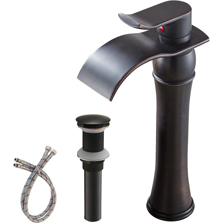 Oil-Rubbed Bronze Single-Handle Vessel Sink Faucet with Drain Assembly