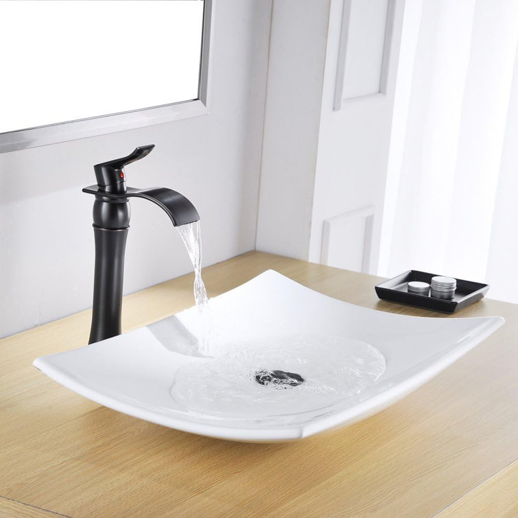 Oil-Rubbed Bronze Single-Handle Vessel Sink Faucet with Drain Assembly