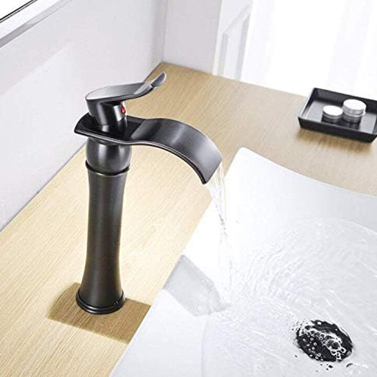 Oil-Rubbed Bronze Single-Handle Vessel Sink Faucet with Drain Assembly