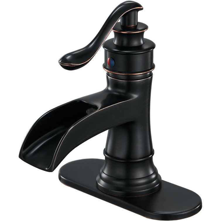 Oil Rubbed Bronze Single-Handle Waterfall Bathroom Faucet