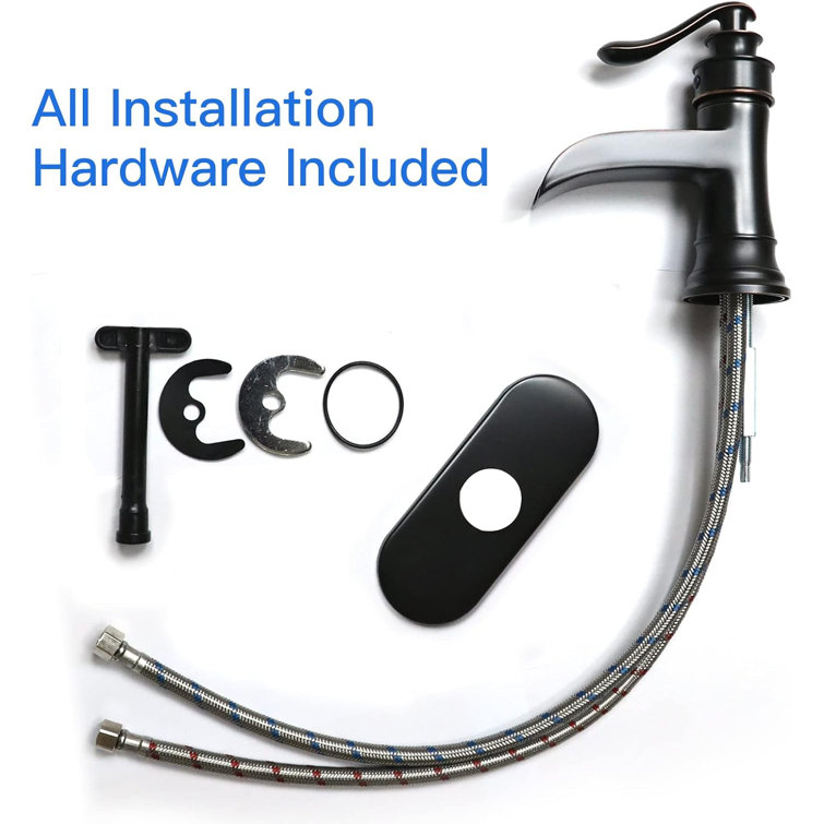 Oil Rubbed Bronze Single-Handle Waterfall Bathroom Faucet