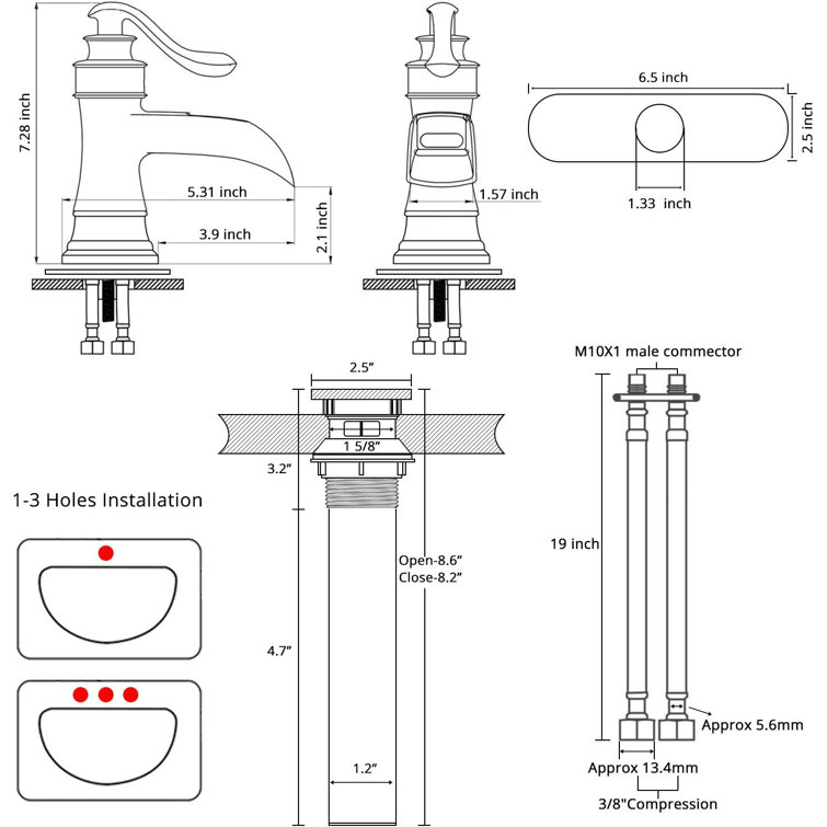 Oil Rubbed Bronze Single-Hole Waterfall Bathroom Faucet