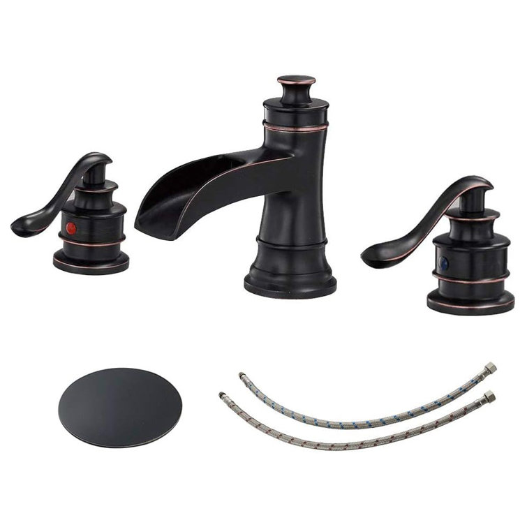 Oil Rubbed Bronze Farmhouse Waterfall Bathroom Faucet
