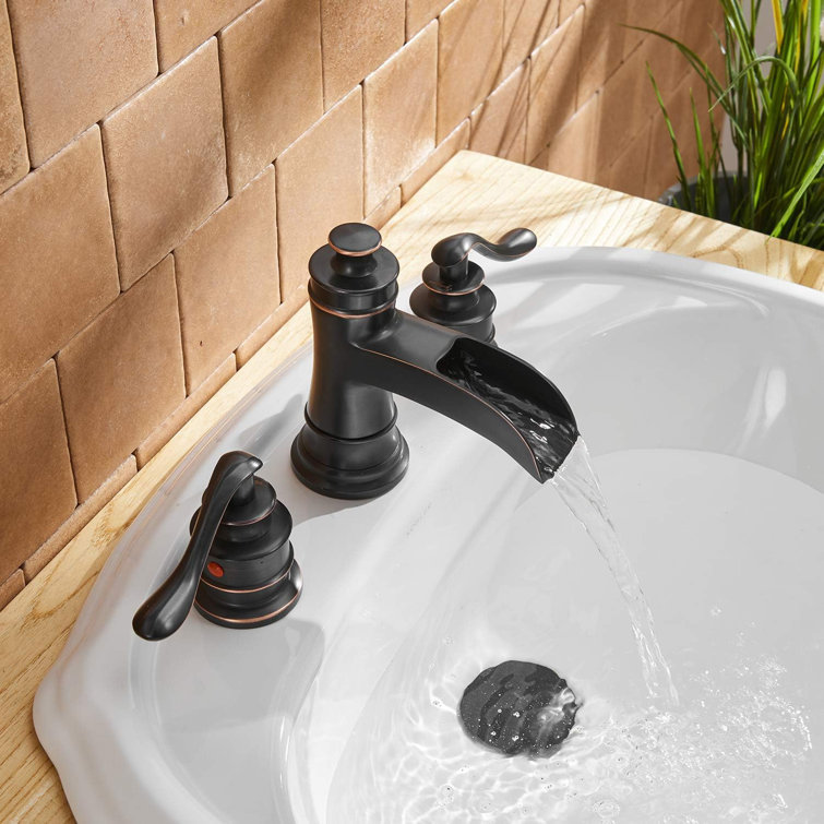 Oil Rubbed Bronze Farmhouse Waterfall Bathroom Faucet