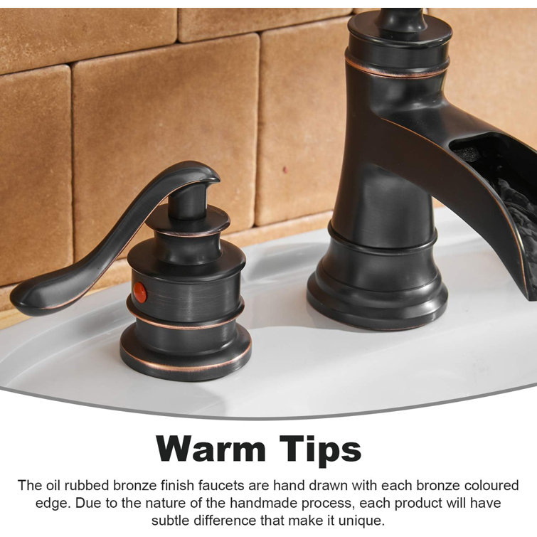 Oil Rubbed Bronze Farmhouse Waterfall Bathroom Faucet
