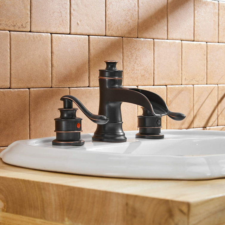 Oil Rubbed Bronze Farmhouse Waterfall Bathroom Faucet