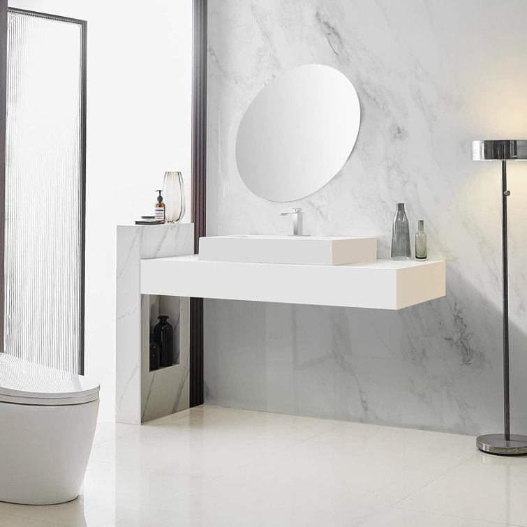 Chrome Single-Handle Waterfall Bathroom Faucet with Pop Up Drain