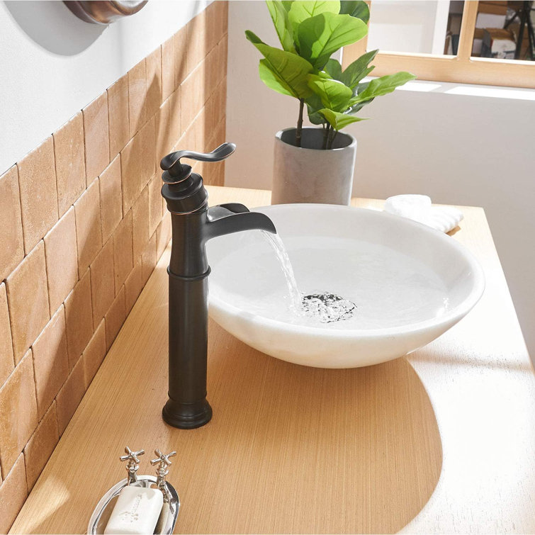 Oil Rubbed Bronze Waterfall Spout Single Handle Bathroom Faucet