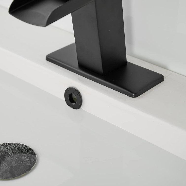 Matte Black Stainless Steel Single-Hole Waterfall Faucet