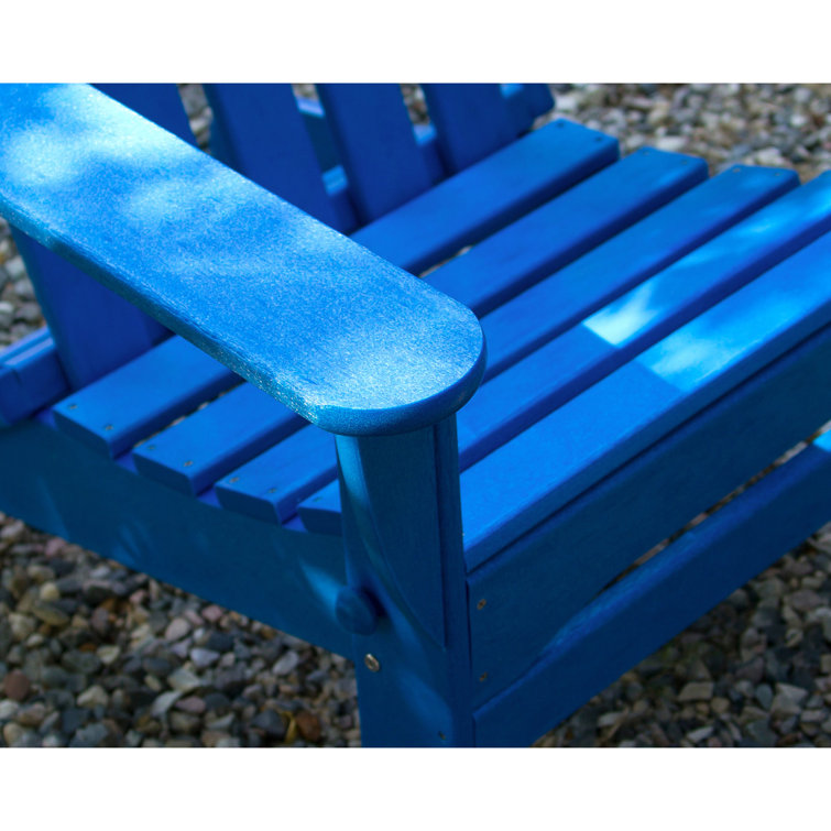 White HDPE Classic Adirondack Chair with Ottoman