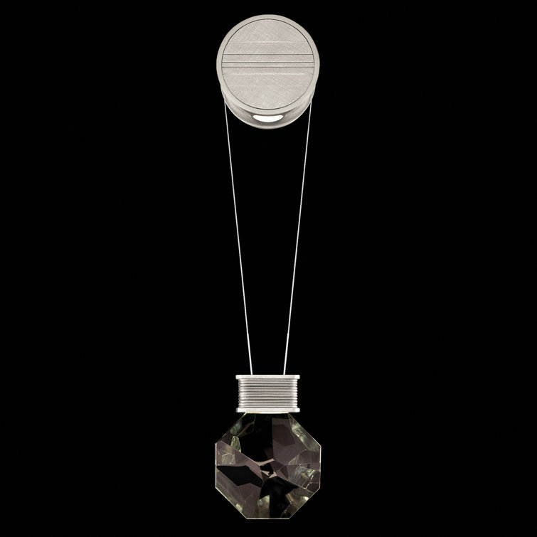 Brushed Silver Crystal LED Adjustable Sconce