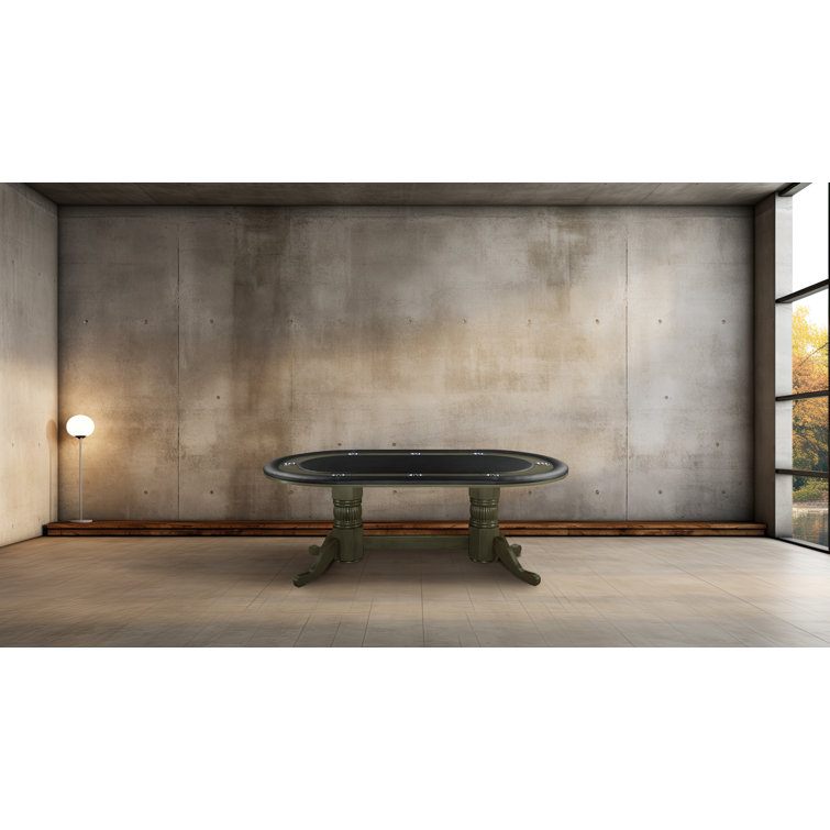 84" Slate Wood and Vinyl Poker Game Table