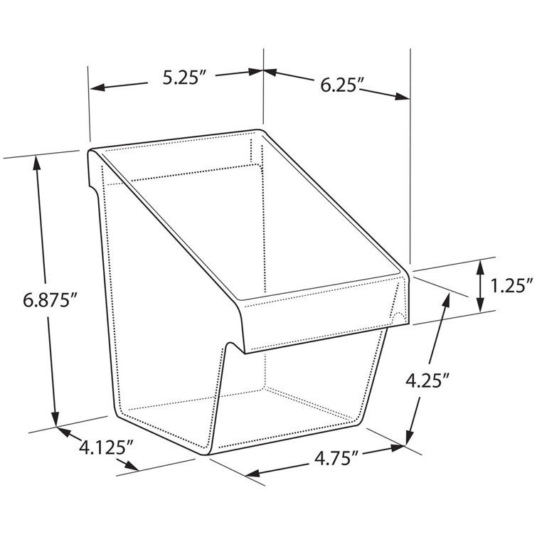 Clear and Black Acrylic Pegboard with 12 Compartments