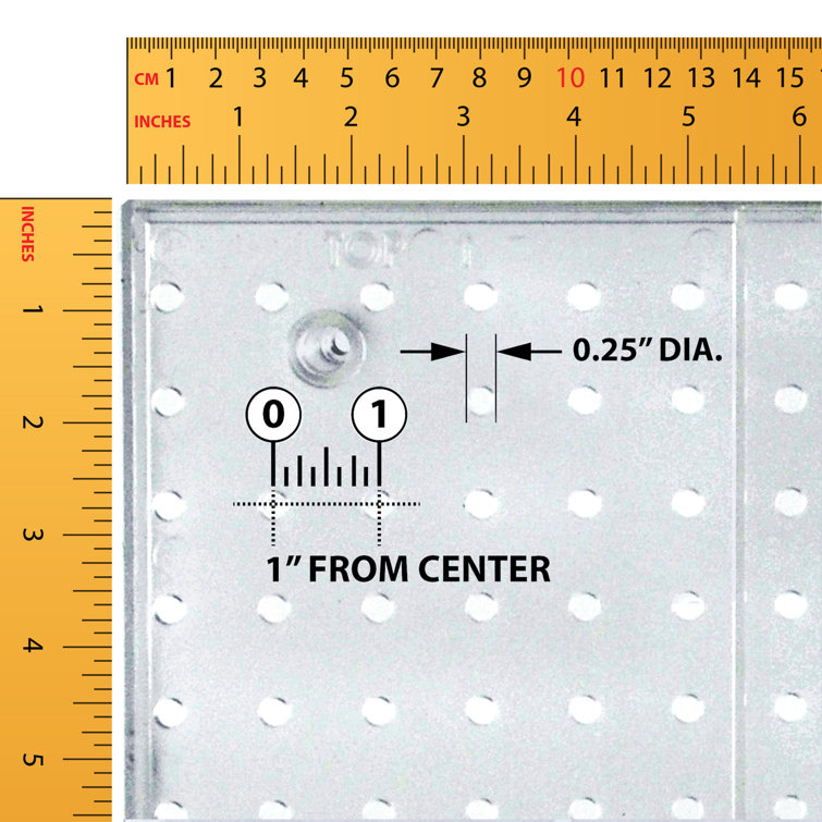 Clear and Black Acrylic Pegboard with 12 Compartments