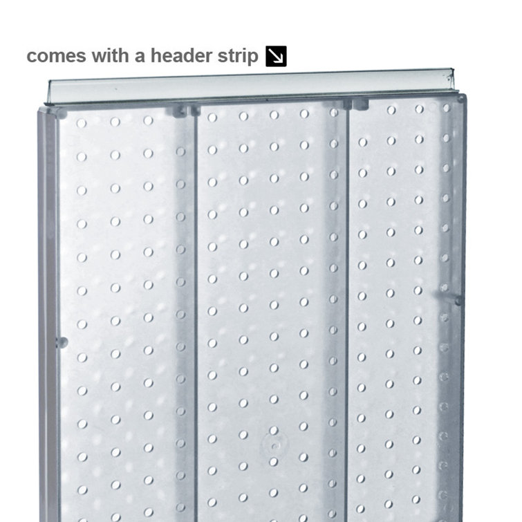 Green Translucent Plastic Pegboard Counter Display with Revolving Base