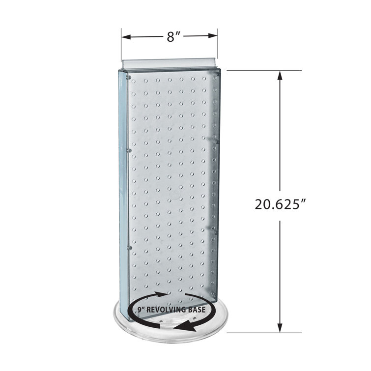 Blue High-Density Polyethylene Revolving Pegboard Counter Display with Hooks