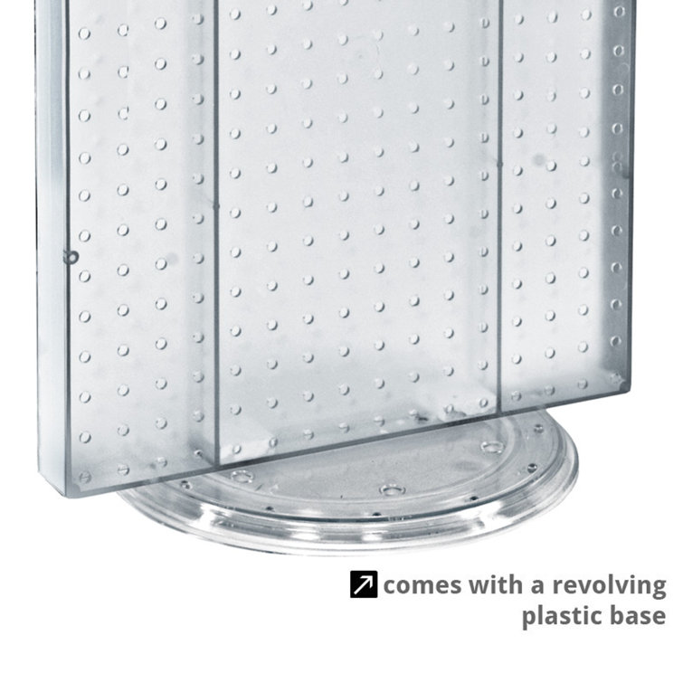 Green Acrylic Revolving Pegboard Counter Display, 16"W x 20"H