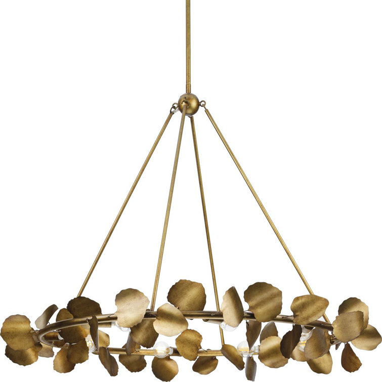 Laurel Gold Ombre 8-Light Steel Empire Chandelier