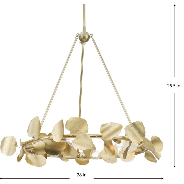 Laurel Gilded Silver 6-Light Empire Chandelier