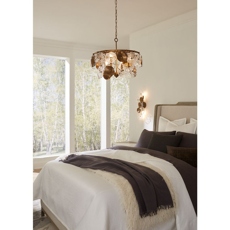 Loretta Gold Ombre 27" Artisanal Glass Chandelier