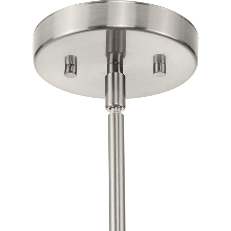 Haas Brushed Nickel 6-Light Chandelier with Opal Glass Globes