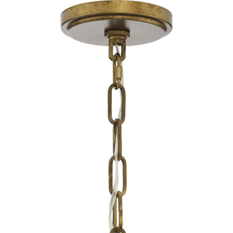 Chevall Gold Ombre 6-Light Tiered Chandelier with Artisanal Glass