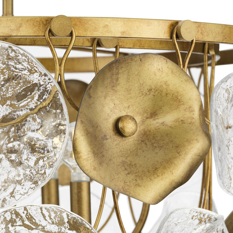 Loretta Gold Ombre 27" Artisanal Glass Chandelier