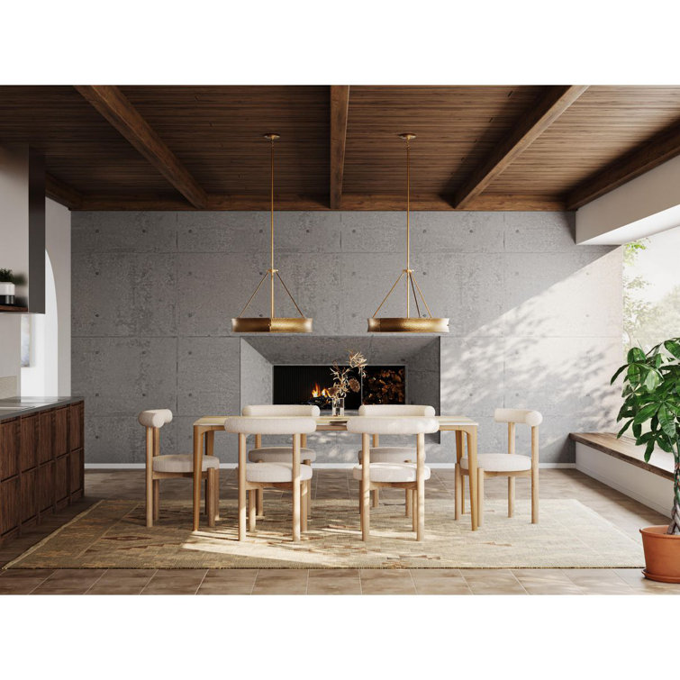 Lusail Soft Gold 5-Light Steel Drum Chandelier