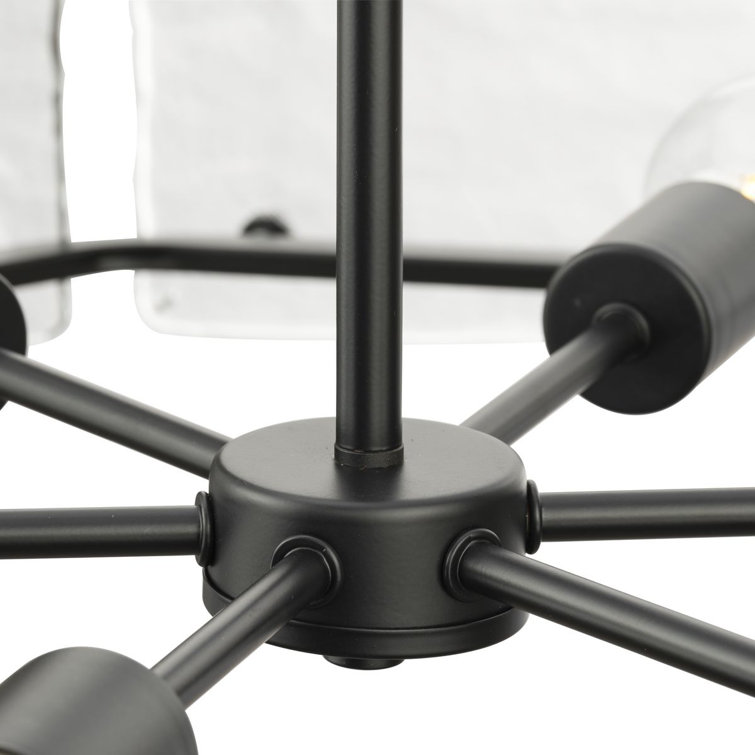Rivera Black Steel 6-Light Round Chandelier