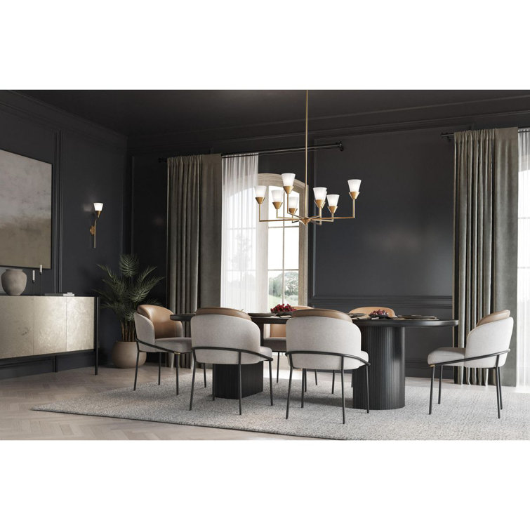 Pinellas Soft Gold 8-Light Chandelier with Opal Glass Shades