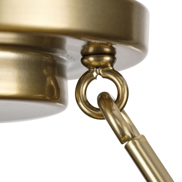 Lusail Soft Gold Steel 6-Light Drum Chandelier