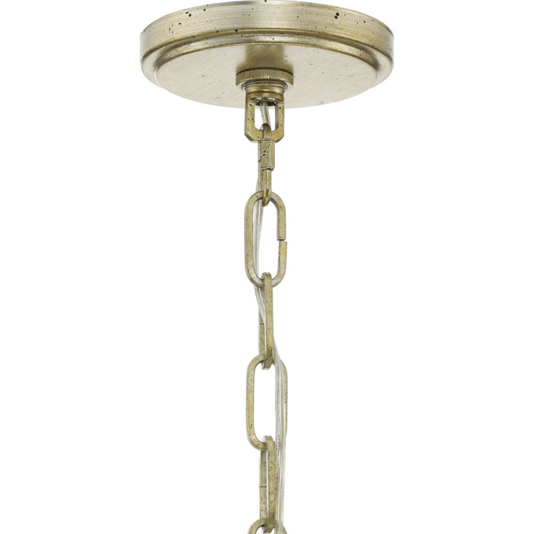 Gilded Silver 9-Light Tiered Chandelier with Artisanal Glass