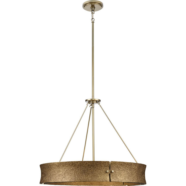 Lusail Soft Gold 5-Light Steel Drum Chandelier