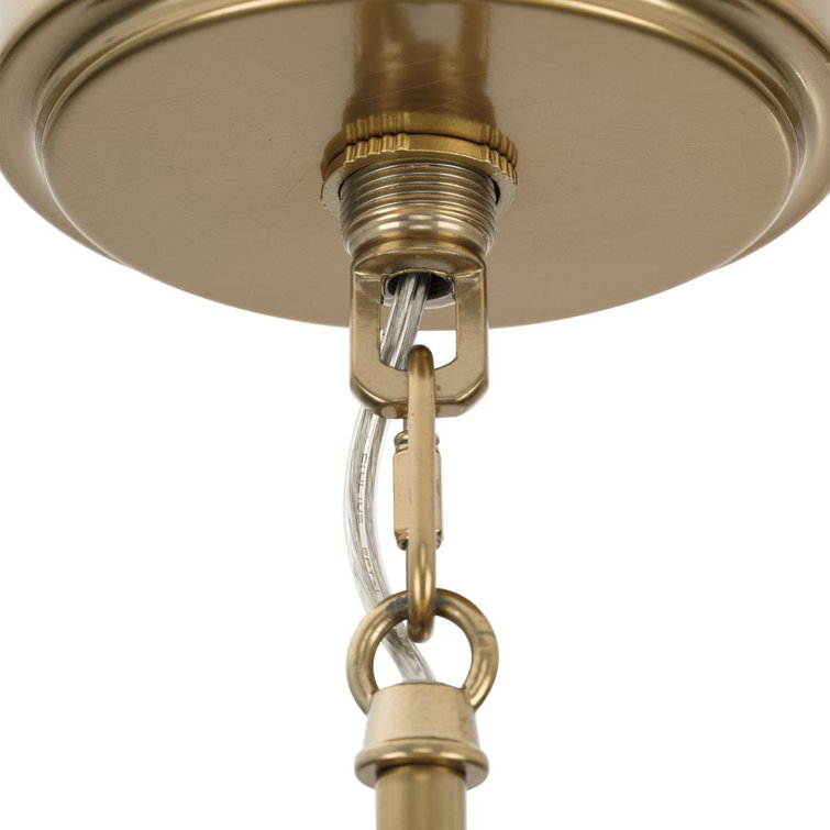 Lusail Soft Gold Steel 6-Light Drum Chandelier