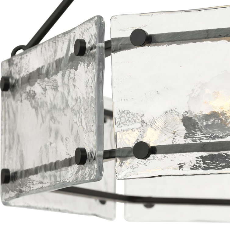 Rivera Black Steel 6-Light Round Chandelier