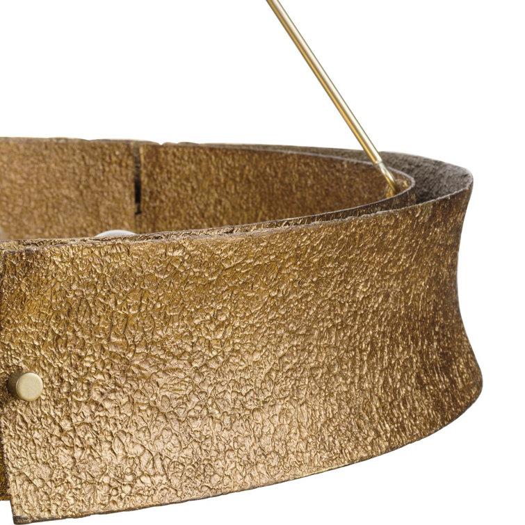 Lusail Soft Gold Steel 6-Light Drum Chandelier