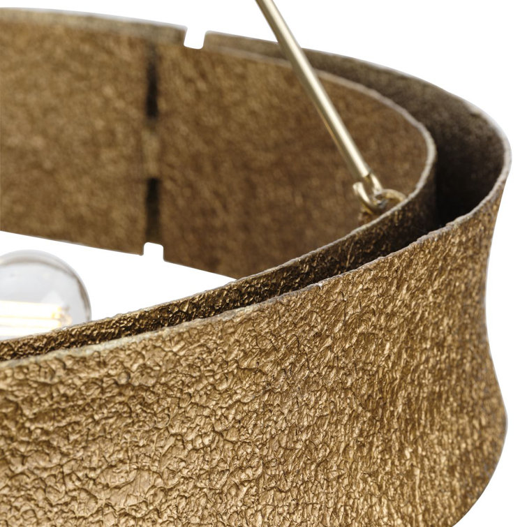 Lusail Soft Gold 5-Light Steel Drum Chandelier