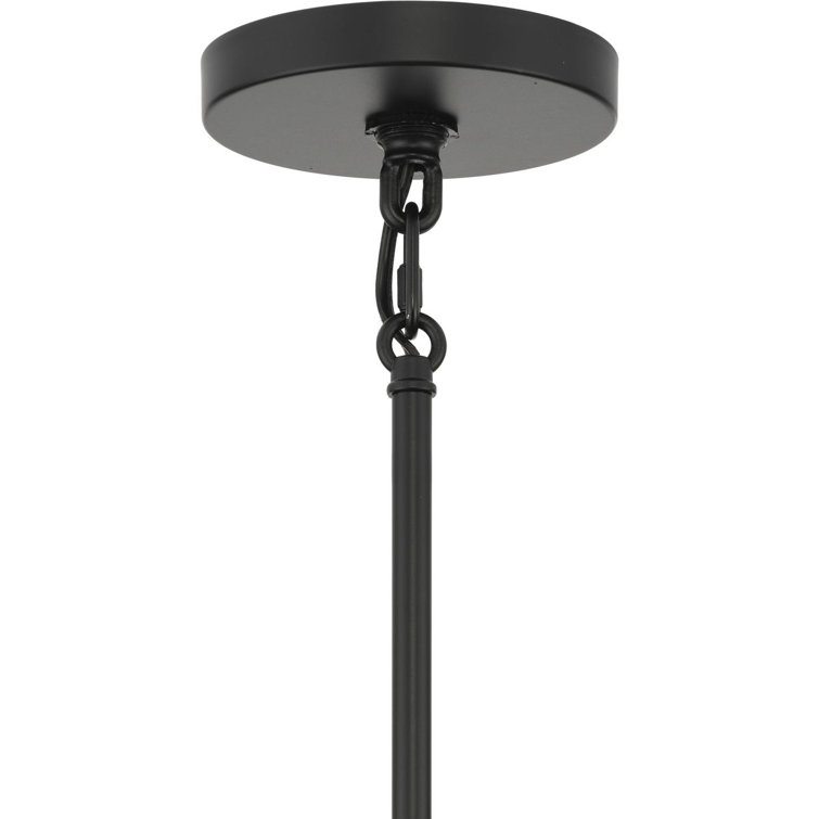 Rivera Black Steel 6-Light Round Chandelier