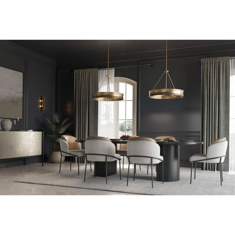 Lusail Soft Gold 5-Light Steel Drum Chandelier
