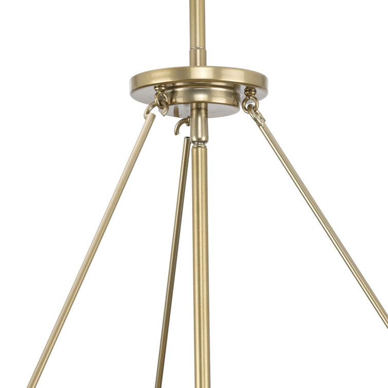 Lusail Soft Gold 48" Steel Tiered Chandelier