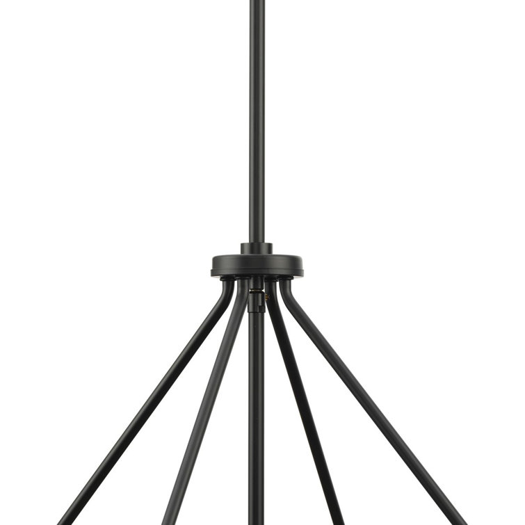 Rivera Black Steel 6-Light Round Chandelier